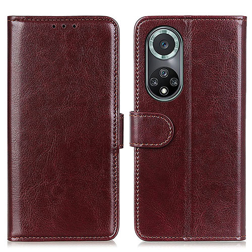 Leather Case Stands Flip Cover Holder M07L for Huawei Honor 50 Pro 5G Brown