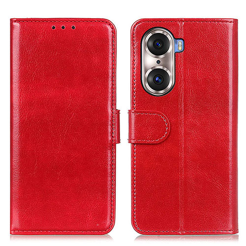 Leather Case Stands Flip Cover Holder M07L for Huawei Honor 60 Pro 5G Red