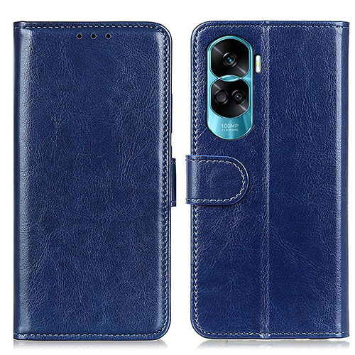 Leather Case Stands Flip Cover Holder M07L for Huawei Honor 90 Lite 5G Blue