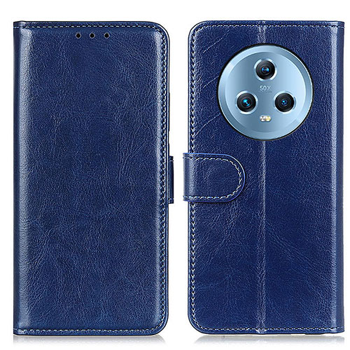 Leather Case Stands Flip Cover Holder M07L for Huawei Honor Magic5 5G Blue