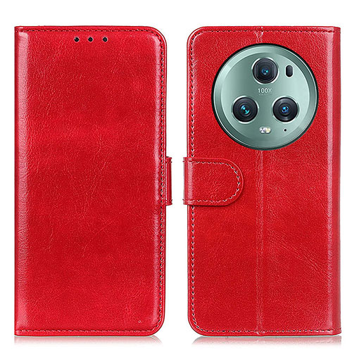 Leather Case Stands Flip Cover Holder M07L for Huawei Honor Magic5 Pro 5G Red