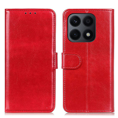 Leather Case Stands Flip Cover Holder M07L for Huawei Honor X8a 4G Red