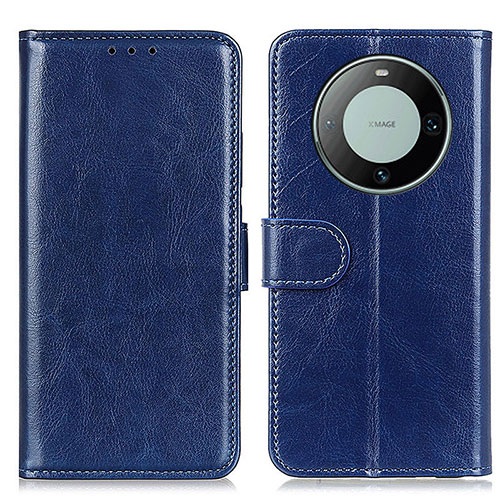 Leather Case Stands Flip Cover Holder M07L for Huawei Mate 60 Pro Blue