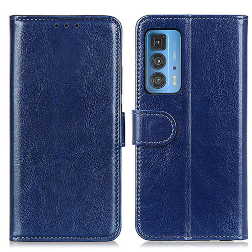 Leather Case Stands Flip Cover Holder M07L for Motorola Moto Edge 20 Pro 5G Blue