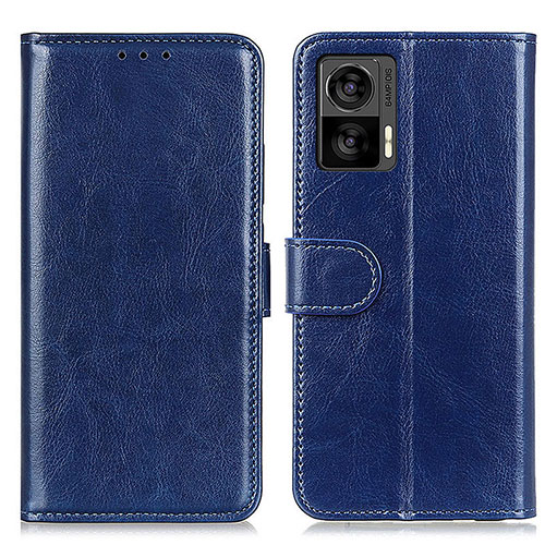 Leather Case Stands Flip Cover Holder M07L for Motorola Moto Edge 30 Neo 5G Blue