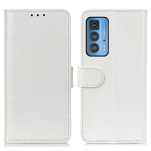 Leather Case Stands Flip Cover Holder M07L for Motorola Moto Edge S Pro 5G White