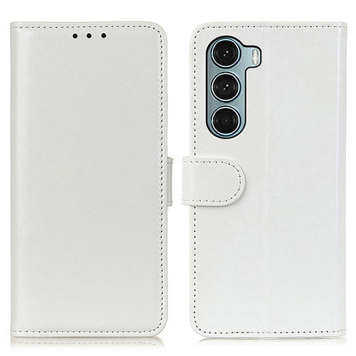 Leather Case Stands Flip Cover Holder M07L for Motorola Moto Edge S30 5G White