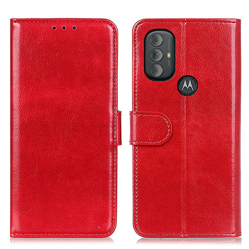 Leather Case Stands Flip Cover Holder M07L for Motorola Moto G Play (2023) Red