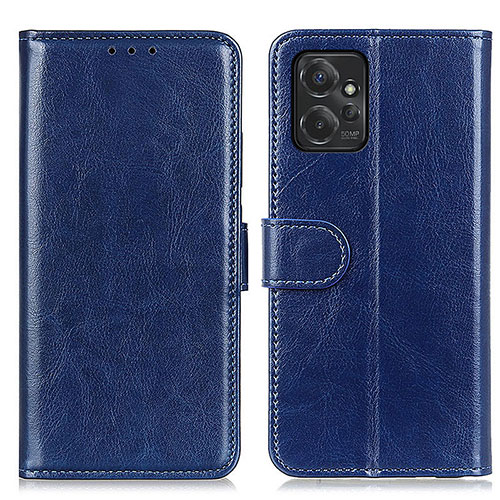 Leather Case Stands Flip Cover Holder M07L for Motorola Moto G Power 5G (2023) Blue