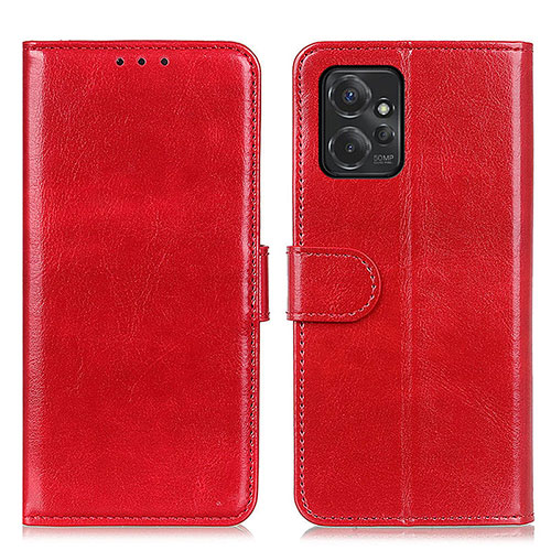 Leather Case Stands Flip Cover Holder M07L for Motorola Moto G Power 5G (2023) Red