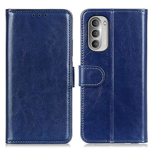 Leather Case Stands Flip Cover Holder M07L for Motorola Moto G Stylus (2022) 4G Blue