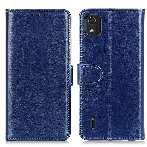 Leather Case Stands Flip Cover Holder M07L for Nokia C2 2nd Edition Blue