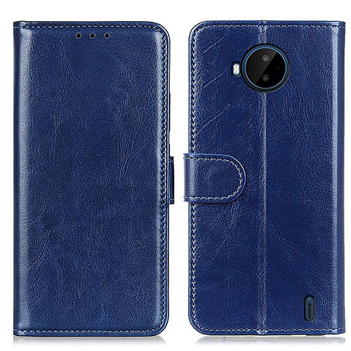 Leather Case Stands Flip Cover Holder M07L for Nokia C20 Plus Blue