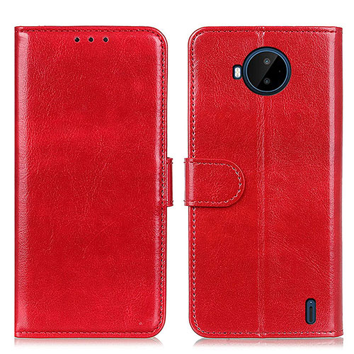 Leather Case Stands Flip Cover Holder M07L for Nokia C20 Plus Red