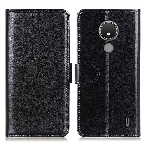 Leather Case Stands Flip Cover Holder M07L for Nokia C21 Black