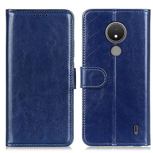 Leather Case Stands Flip Cover Holder M07L for Nokia C21 Blue