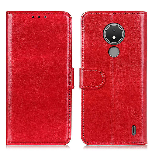 Leather Case Stands Flip Cover Holder M07L for Nokia C21 Red