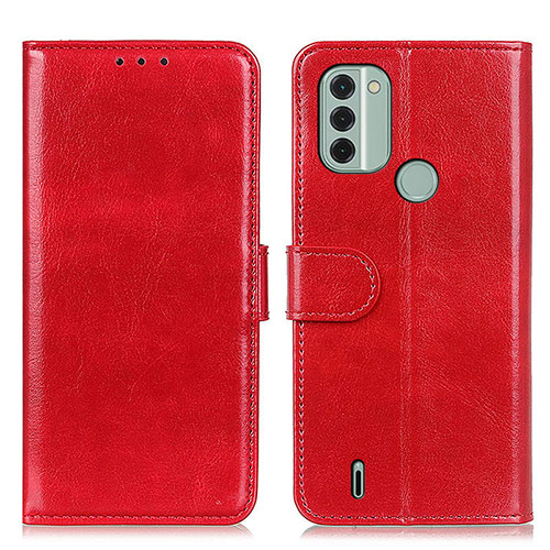 Leather Case Stands Flip Cover Holder M07L for Nokia C31 Red