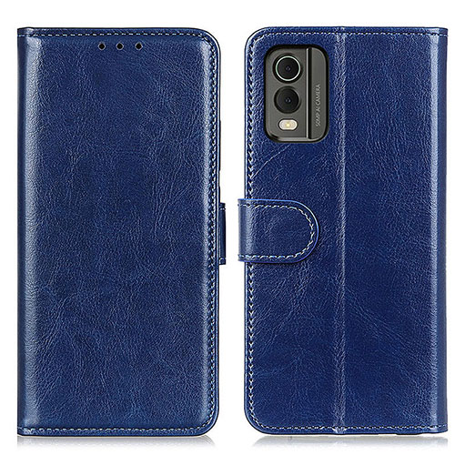 Leather Case Stands Flip Cover Holder M07L for Nokia C32 Blue