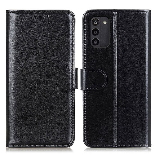 Leather Case Stands Flip Cover Holder M07L for Nokia G100 Black