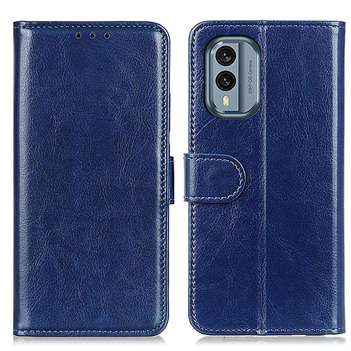 Leather Case Stands Flip Cover Holder M07L for Nokia X30 5G Blue