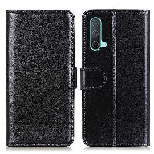 Leather Case Stands Flip Cover Holder M07L for OnePlus Nord CE 5G Black