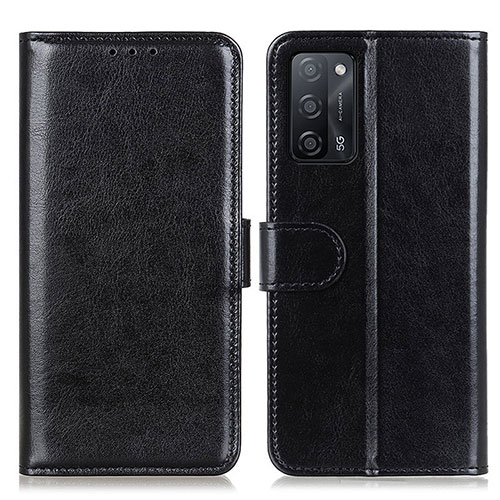 Leather Case Stands Flip Cover Holder M07L for Oppo A53s 5G Black