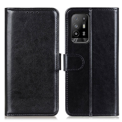 Leather Case Stands Flip Cover Holder M07L for Oppo A94 5G Black