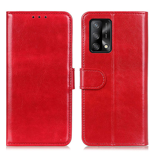 Leather Case Stands Flip Cover Holder M07L for Oppo A95 4G Red