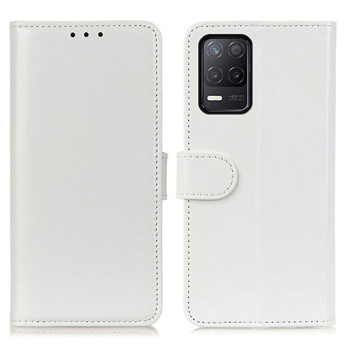 Leather Case Stands Flip Cover Holder M07L for Realme Q3i 5G White