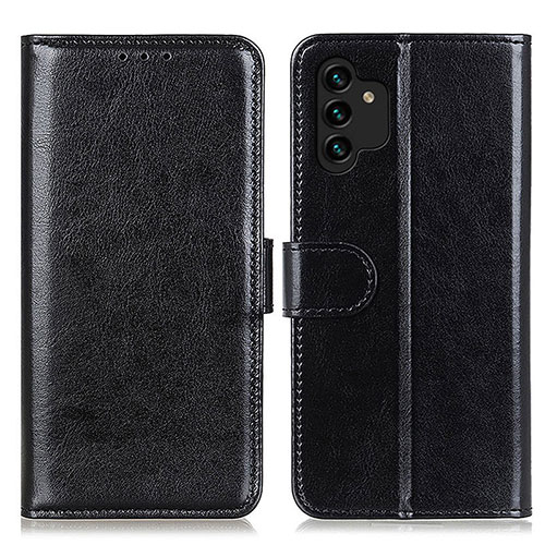 Leather Case Stands Flip Cover Holder M07L for Samsung Galaxy A04s Black