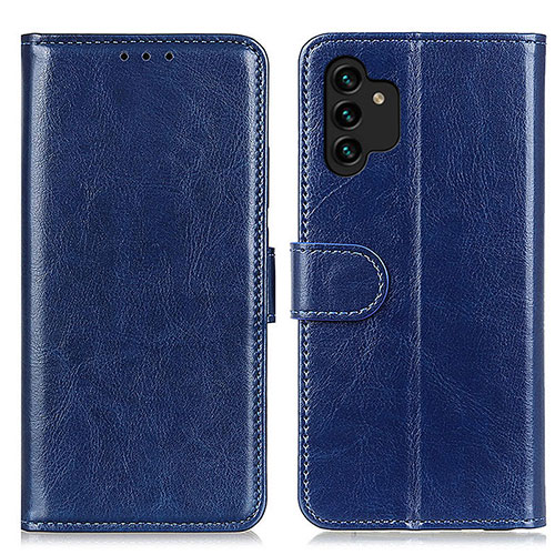 Leather Case Stands Flip Cover Holder M07L for Samsung Galaxy A04s Blue