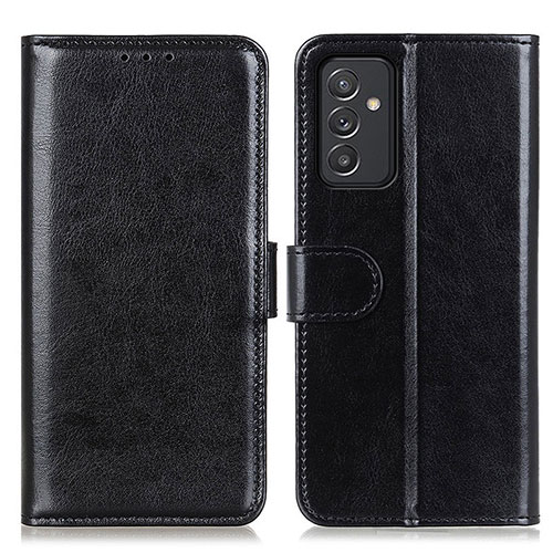 Leather Case Stands Flip Cover Holder M07L for Samsung Galaxy A05s Black