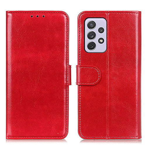 Leather Case Stands Flip Cover Holder M07L for Samsung Galaxy A73 5G Red