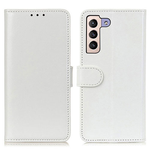 Leather Case Stands Flip Cover Holder M07L for Samsung Galaxy S21 FE 5G White