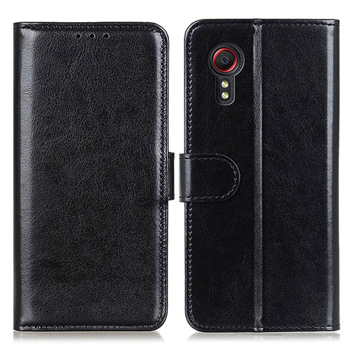 Leather Case Stands Flip Cover Holder M07L for Samsung Galaxy XCover 5 SM-G525F Black