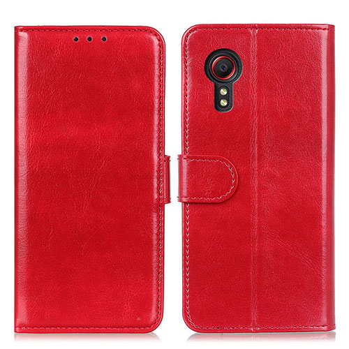 Leather Case Stands Flip Cover Holder M07L for Samsung Galaxy XCover 5 SM-G525F Red