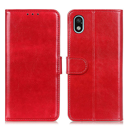 Leather Case Stands Flip Cover Holder M07L for Sony Xperia Ace III Red