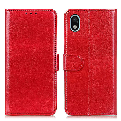 Leather Case Stands Flip Cover Holder M07L for Sony Xperia Ace III SOG08 Red