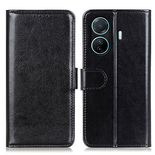 Leather Case Stands Flip Cover Holder M07L for Vivo iQOO Z6 Pro 5G Black