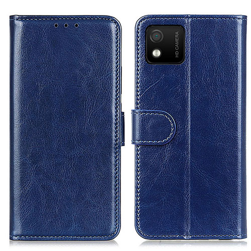 Leather Case Stands Flip Cover Holder M07L for Wiko Y52 Blue