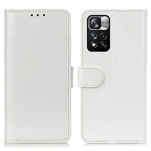 Leather Case Stands Flip Cover Holder M07L for Xiaomi Mi 11i 5G (2022) White