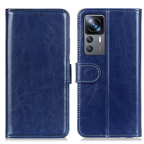 Leather Case Stands Flip Cover Holder M07L for Xiaomi Mi 12T Pro 5G Blue