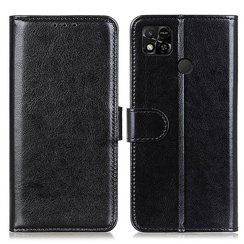 Leather Case Stands Flip Cover Holder M07L for Xiaomi POCO C31 Black