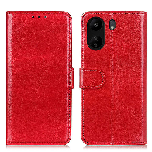 Leather Case Stands Flip Cover Holder M07L for Xiaomi Poco C65 Red