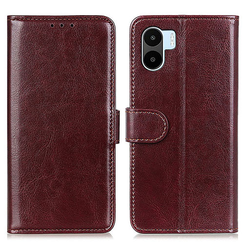 Leather Case Stands Flip Cover Holder M07L for Xiaomi Redmi A1 Brown