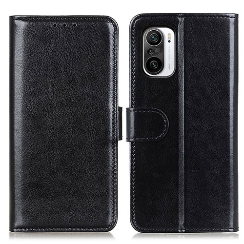 Leather Case Stands Flip Cover Holder M07L for Xiaomi Redmi K40 5G Black