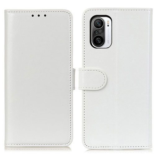 Leather Case Stands Flip Cover Holder M07L for Xiaomi Redmi K40 Pro 5G White