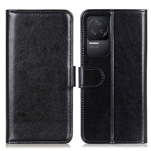 Leather Case Stands Flip Cover Holder M07L for Xiaomi Redmi K50 5G Black