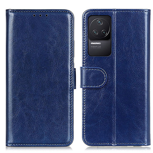 Leather Case Stands Flip Cover Holder M07L for Xiaomi Redmi K50 5G Blue